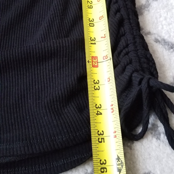 Windsor Ribbed Cinched Black Tank Dress Sz L - Picture 5 of 13